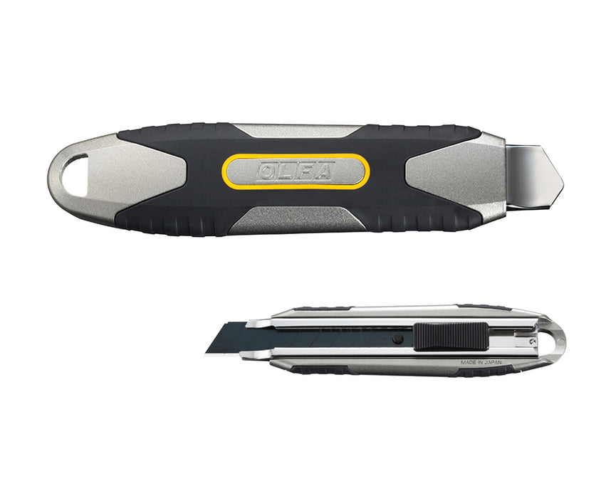 Cutter de mango solido cromado para uso rudo de 18mm - "OLFA MXP"