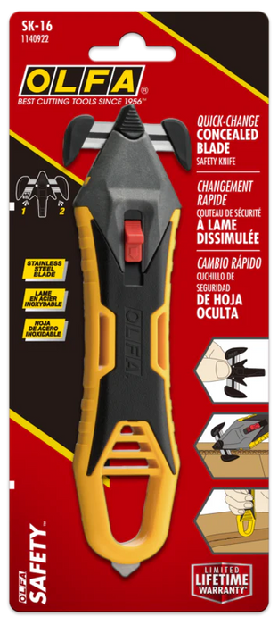 Cutter de seguridad con hoja oculta intercambiable - "OLFA SK-16"