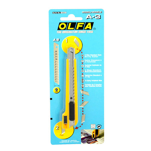 Cutter Estándar de 9mm con Navaja exacta - "OLFA A-3"