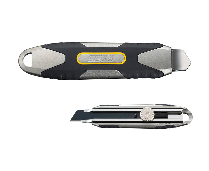 Cutter de mango solido cromado para uso rudo de 18mm - "OLFA MXP"